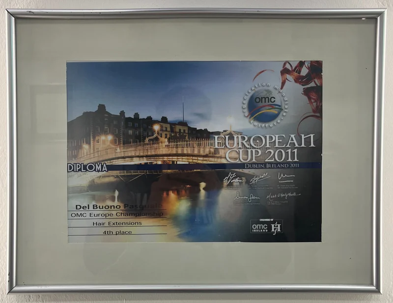 Urkunde Europea-Cup Irland · 2011 · 4. Platz
